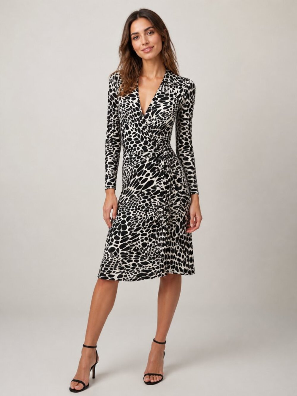 Diane von Furstenberg Zebra Print Wrap Dress 0